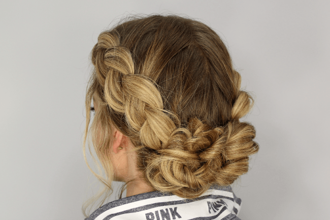 Dutch Braid Pigtail and Messy Buns for short height girls