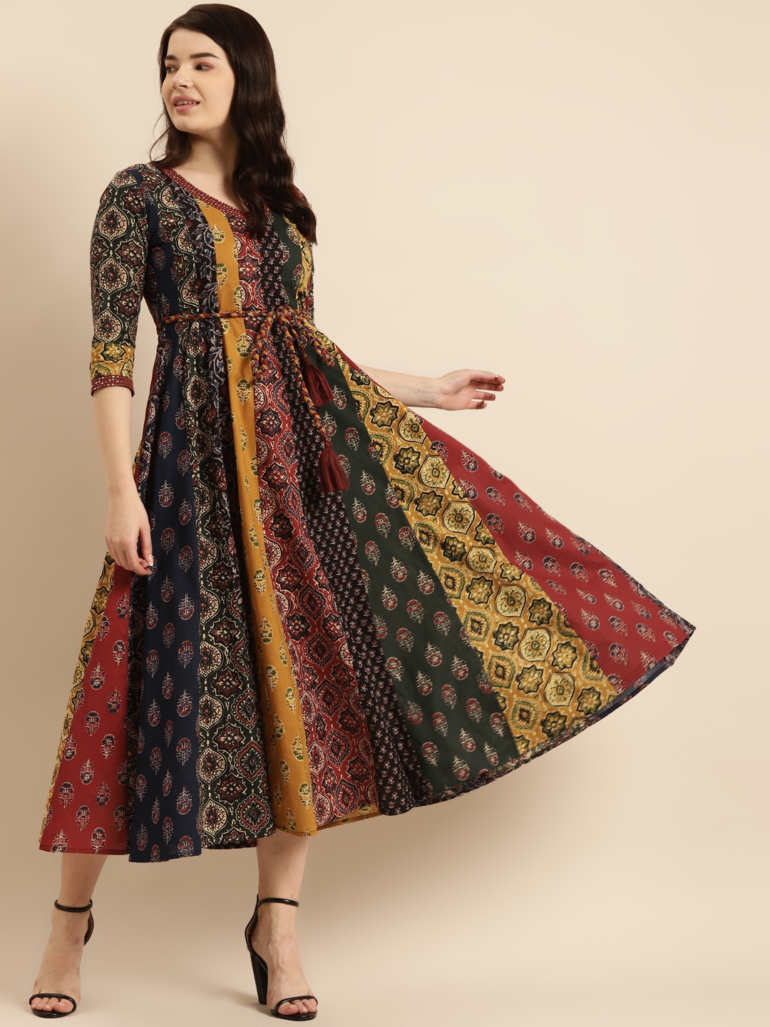 Maxi dress- Floral ethnic maxi dress- Top 14 dresses from Myntra